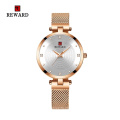 REWARD RD22006L Women Watch Quartz Mesh belt Ladies Dress Waterproof Clock Reloj Mujer Fashion Diamond Golden Watches Female